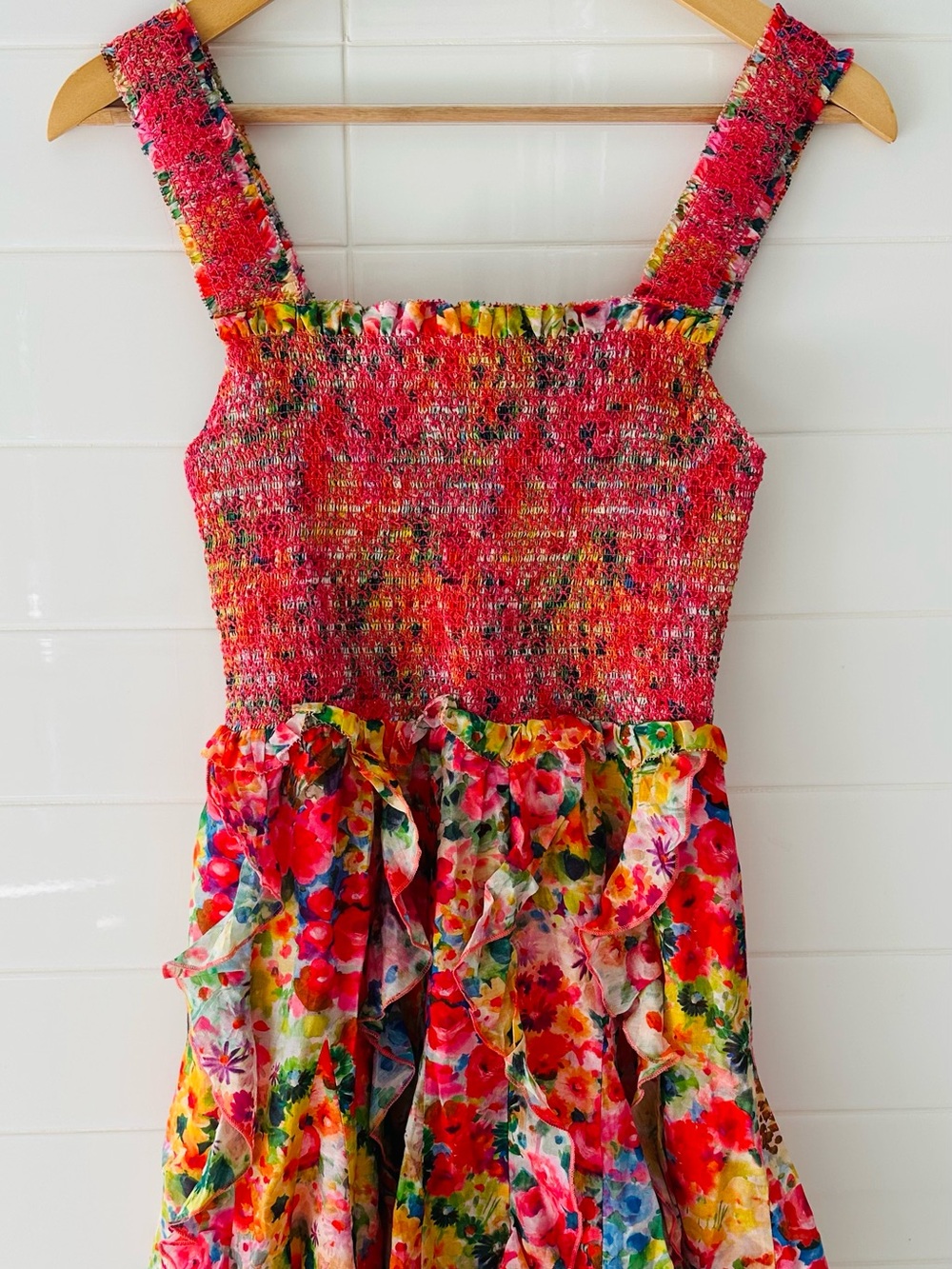 Alice & Olivia Floral Smocked Pink Fairy Dress - Picture 4 of 8